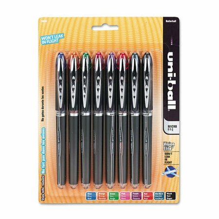 VERTEX UBC 0.5 mm Micro Assorted Ink Black Barrel VISION ELITE Stick Roller Ball Pen VE3758259